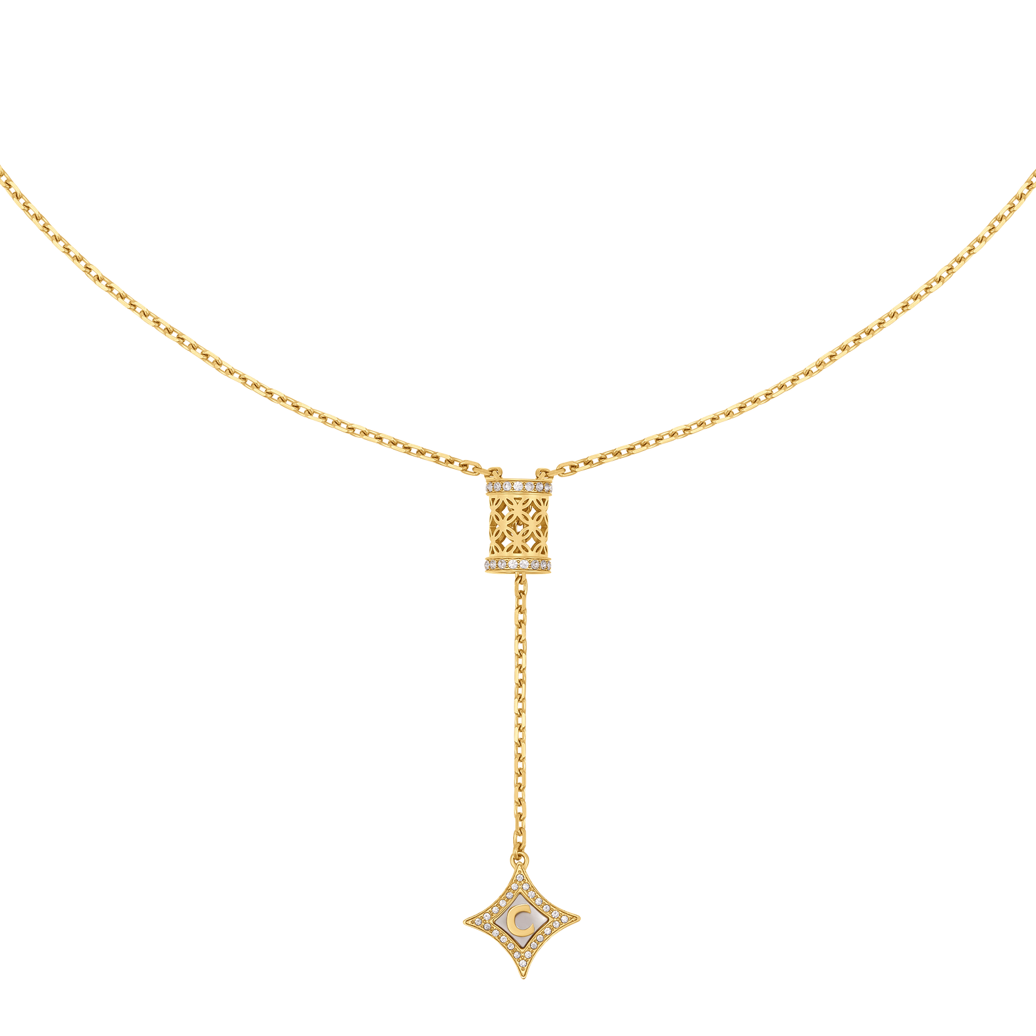 Cerruti Elettra Y-Type Gold Plated Necklace