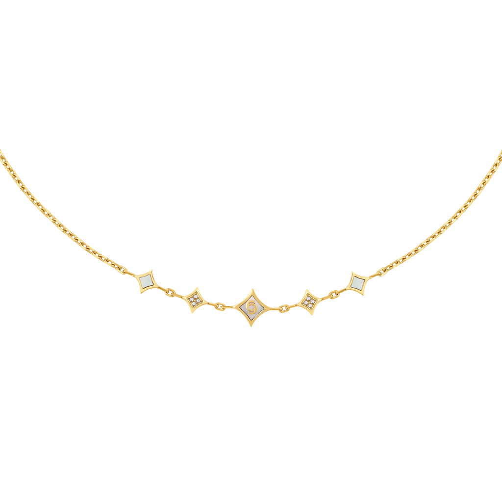 Cerruti Francesca Gold Plated Necklace with Five Small Motifs