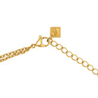 Cerruti Luciana Gold Plated Necklace with Round Motif and White Stones