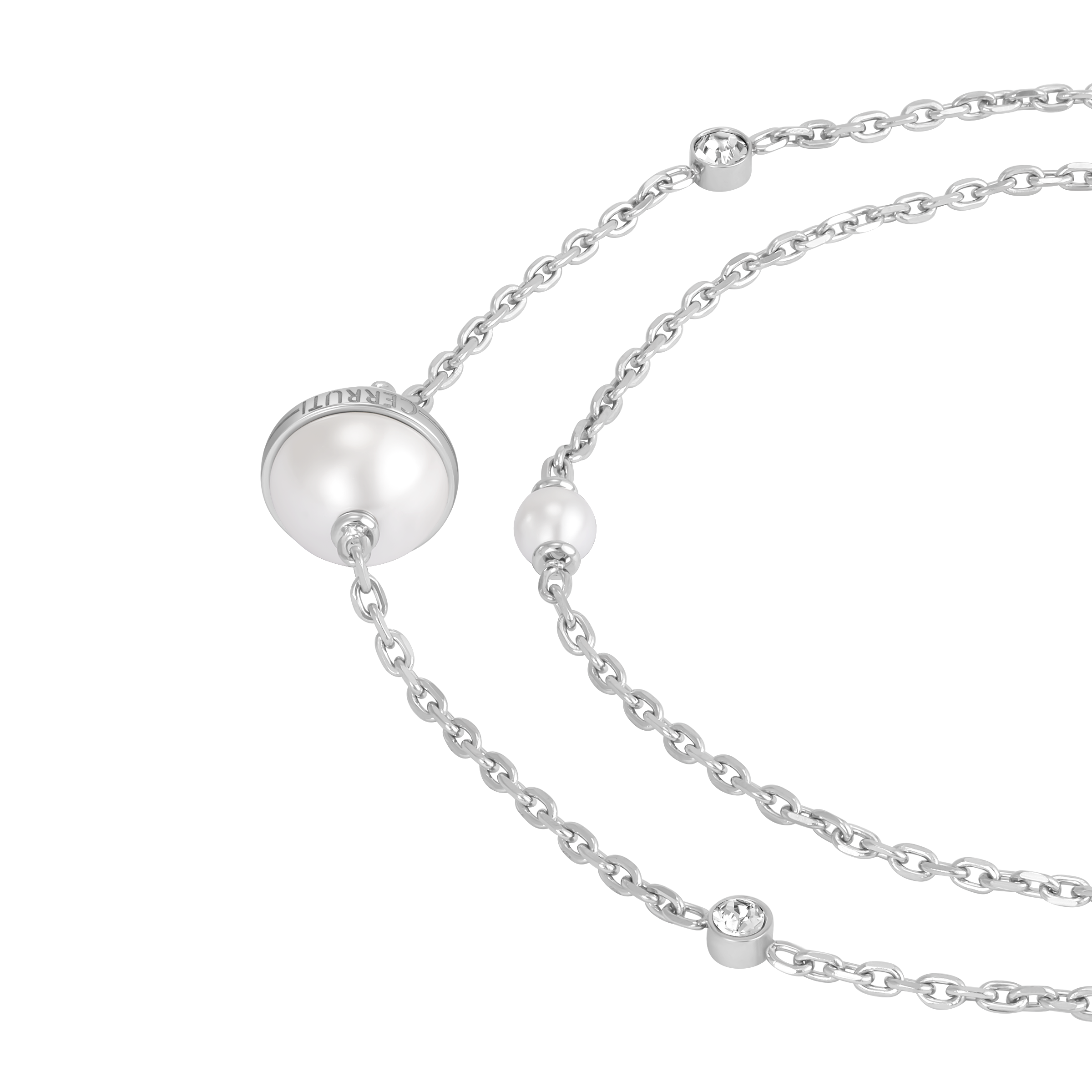 Cerruti Luciana Stainless Steel Necklace with Round Motif
