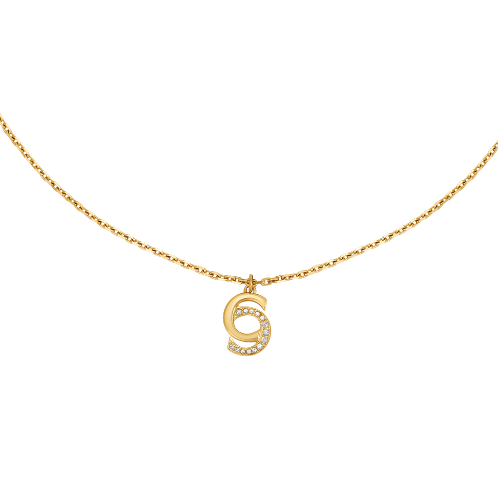 Cerruti Marina Double C Logo Gold Plated Necklace