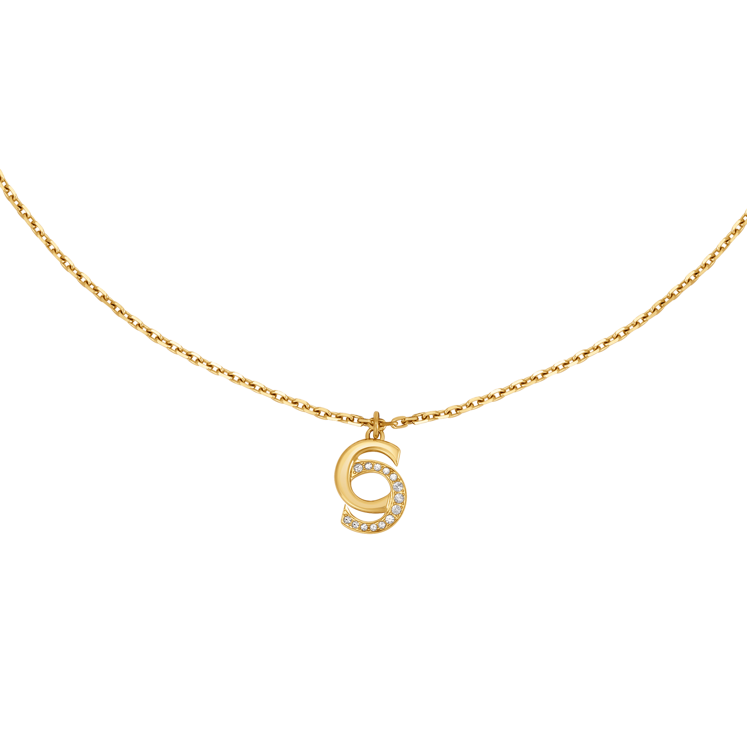 Cerruti Marina Double C Logo Gold Plated Necklace
