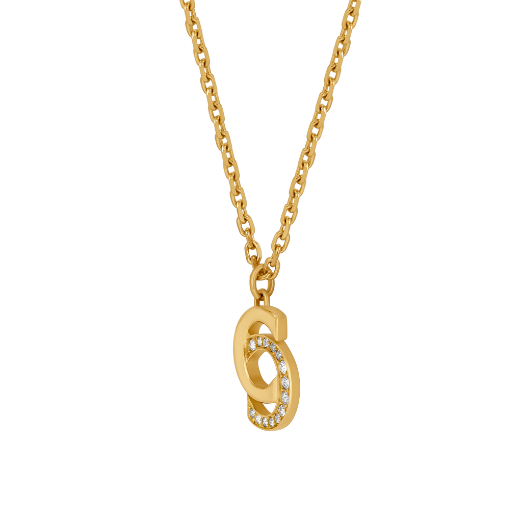 Cerruti Marina Double C Logo Gold Plated Necklace