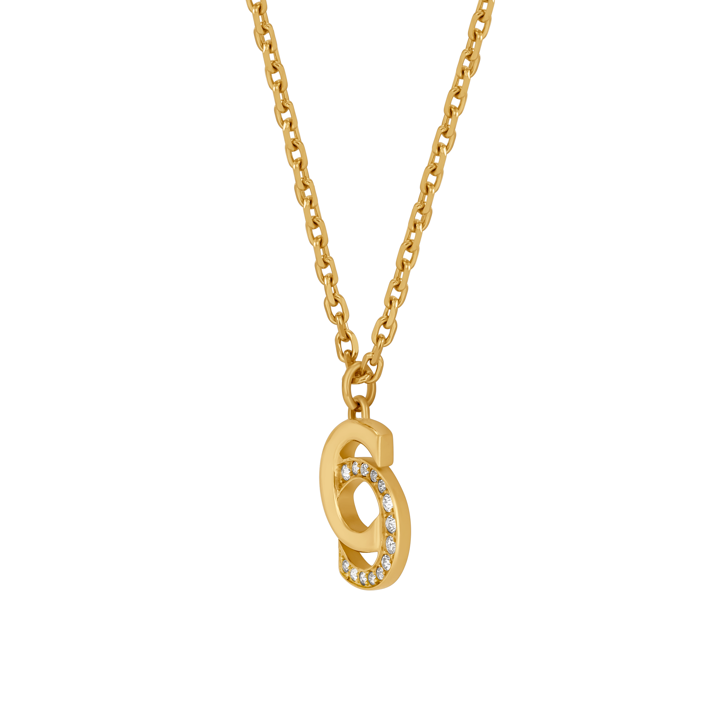 Cerruti Marina Double C Logo Gold Plated Necklace
