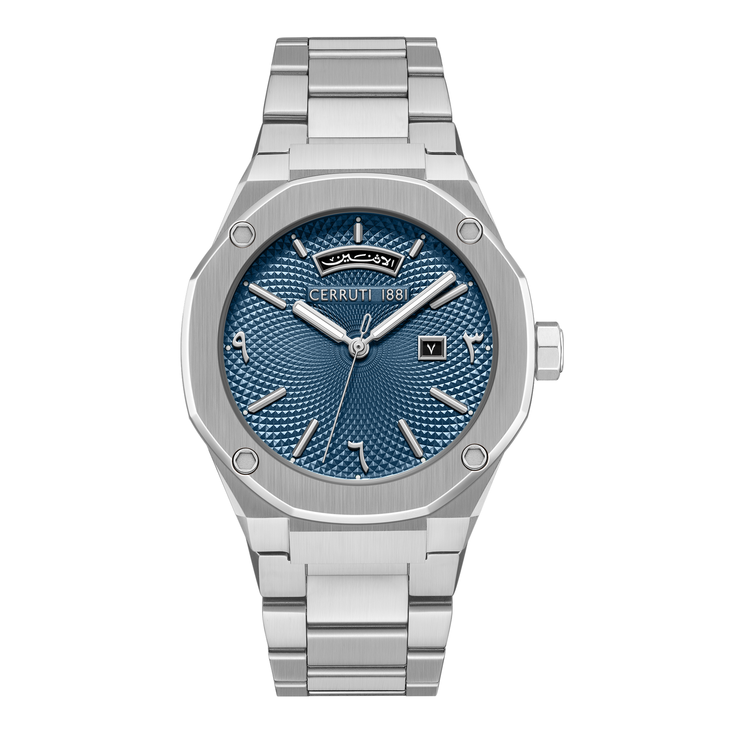 Cerruti Blue Dial Stainless Steel Men's Watch