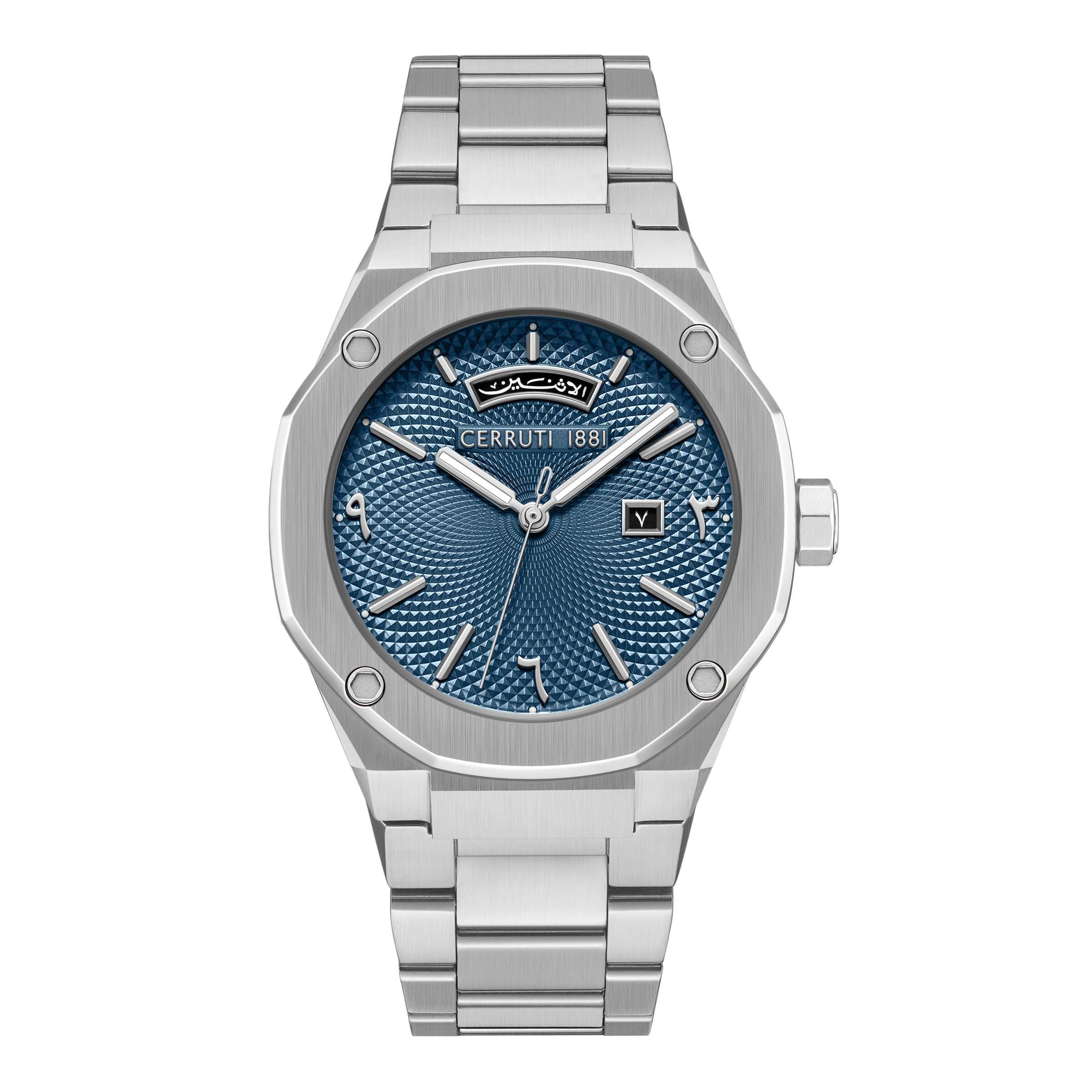 Cerruti Blue Dial Stainless Steel Men's Watch