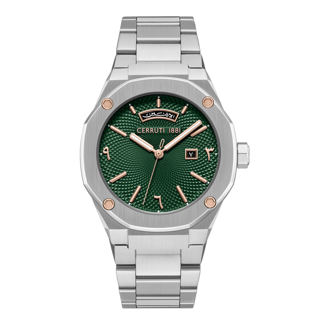 Cerruti Green Dial Stainless Steal Men's Watch