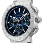 Cerruti 1881 Stainless Steel Chronograph Watch Blue Dial Bracelet
