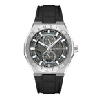 Cerruti Stainless Steel Black Silicon Gun Dial Men's Watch