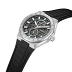 Cerruti Stainless Steel Black Silicon Gun Dial Men's Watch