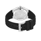 Cerruti Stainless Steel Black Silicon Gun Dial Men's Watch