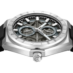 Cerruti Stainless Steel Black Silicon Gun Dial Men's Watch