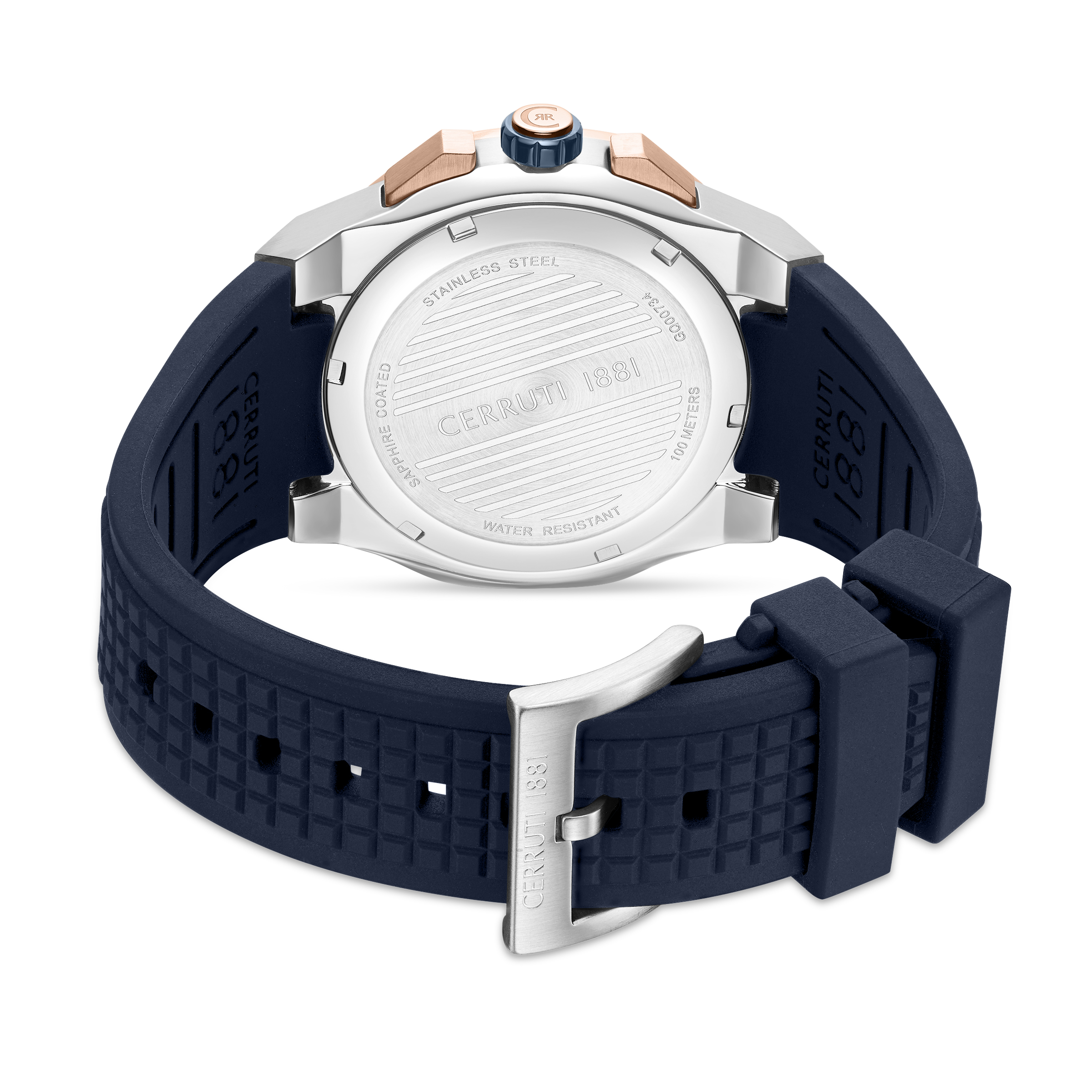 Cerruti 1881 Razzuolo Men’s Blue Dial Silicone Strap Watch