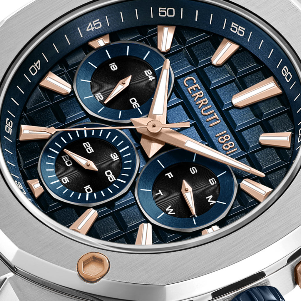 Cerruti 1881 Razzuolo Men’s Blue Dial Silicone Strap Watch