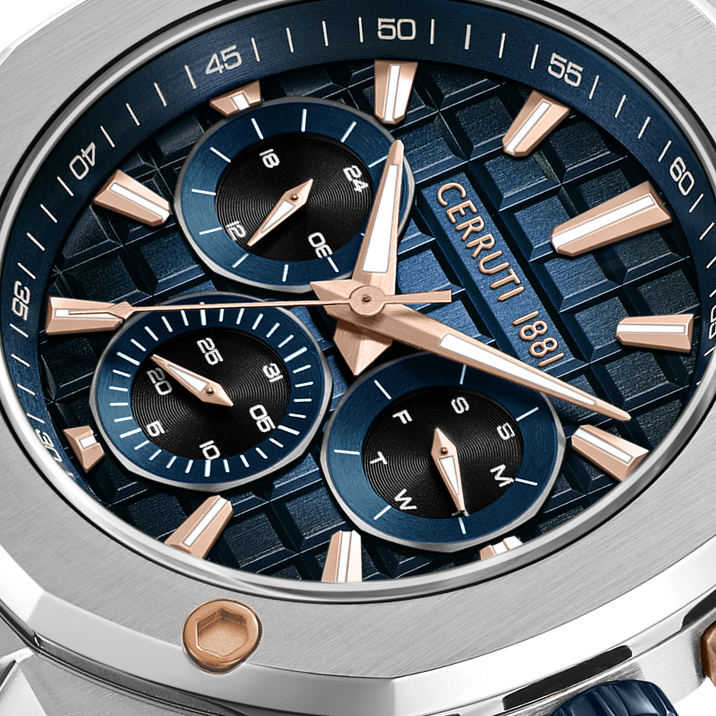 Cerruti 1881 Razzuolo Men’s Blue Dial Silicone Strap Watch
