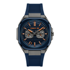 Cerruti Men’s Gunmetal/Blue Case Watch with Blue Dial & Blue Strap