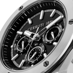 Cerruti 1881 Men’s Black Dial Silicone Strap Chronograph Watch
