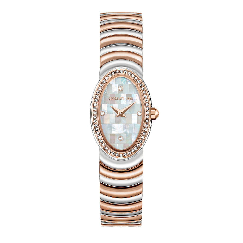 Cerruti  Norcia Women's 22MM Gold Analog Stainless Steel Strap Watch