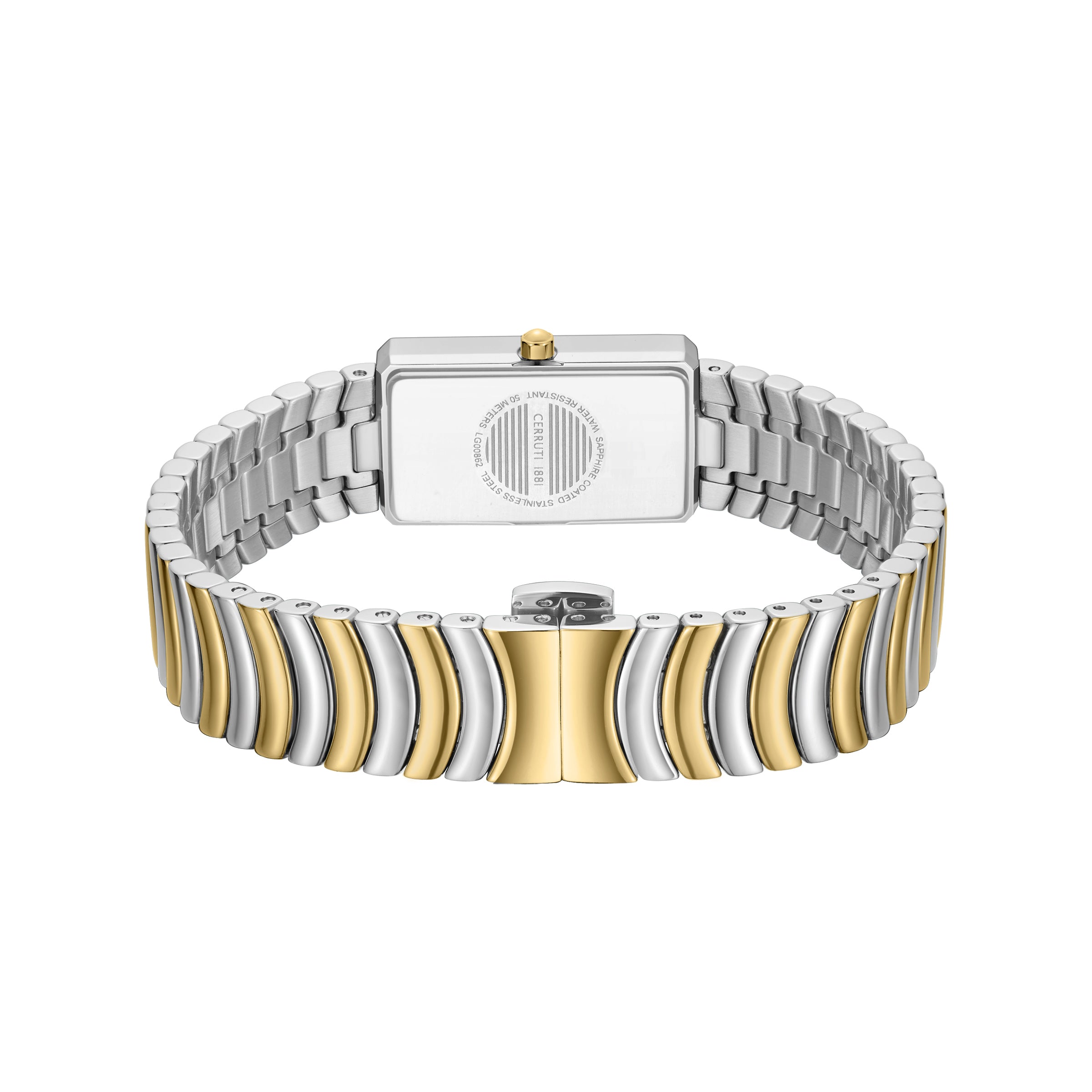 Cerruti Women's Stainless Steel & Gold Plated Watch with White Dial