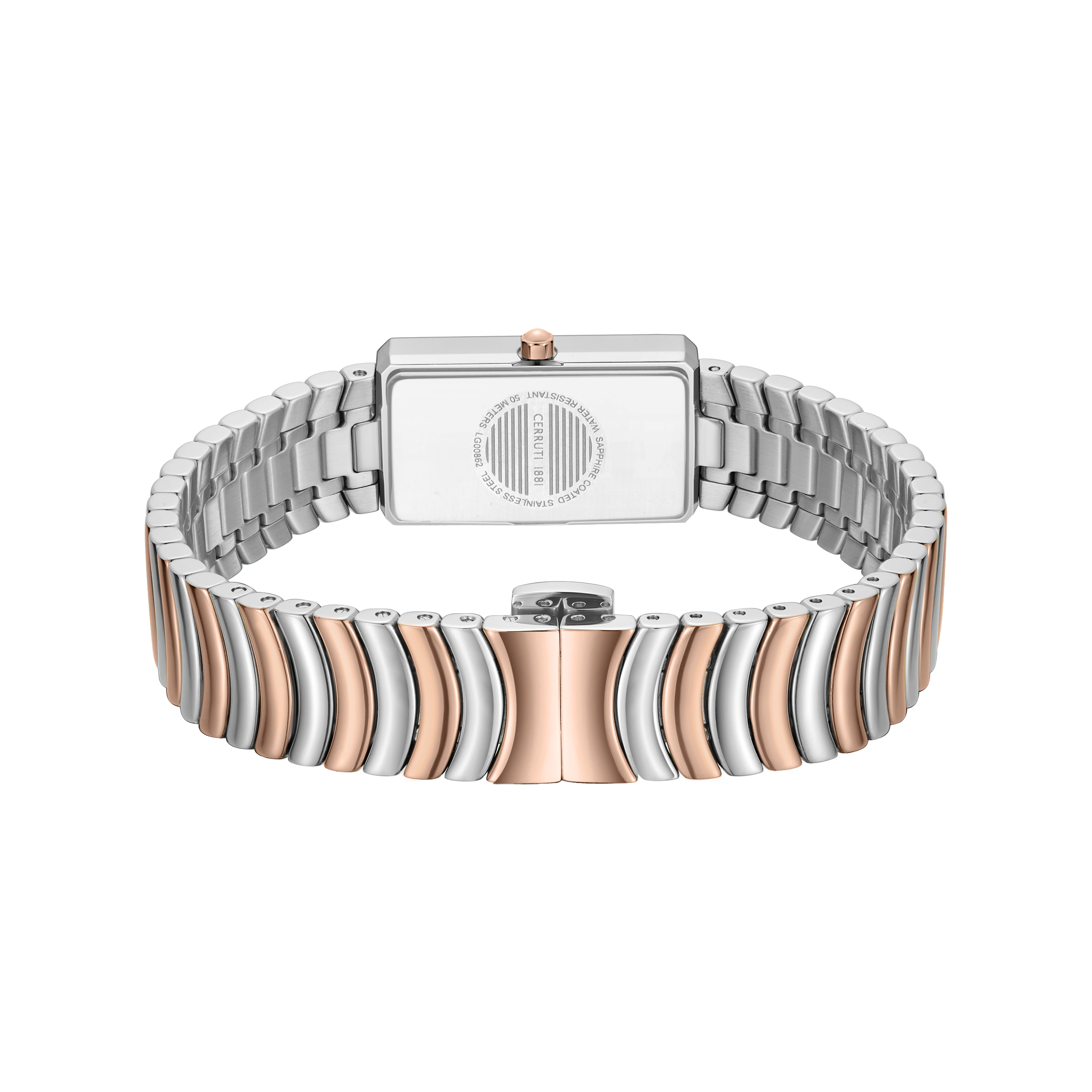 Cerruti Women's Stainless Steel & Rose Gold Watch with White Dial