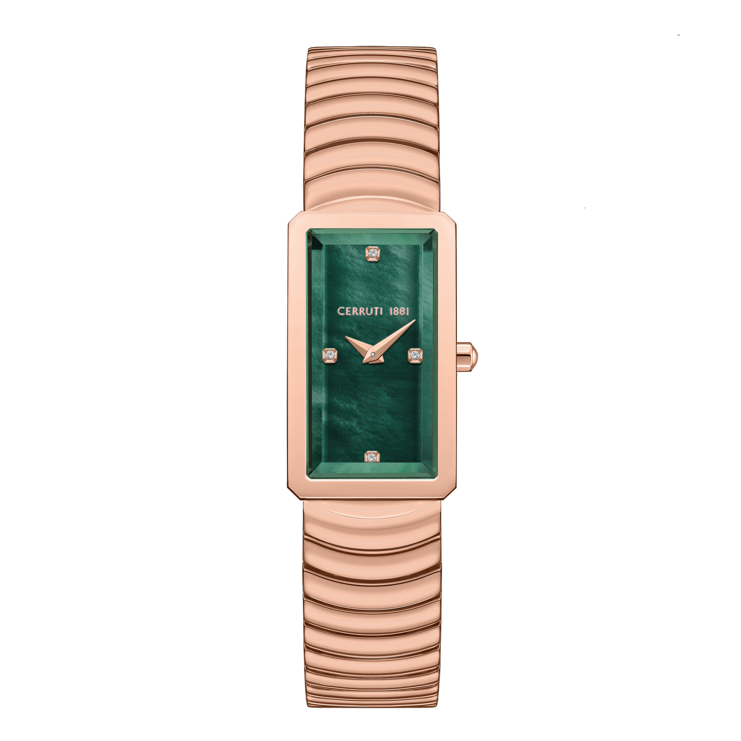 Cerruti Women's Rose Gold Watch with Green Dial & Rose Gold Bracelet