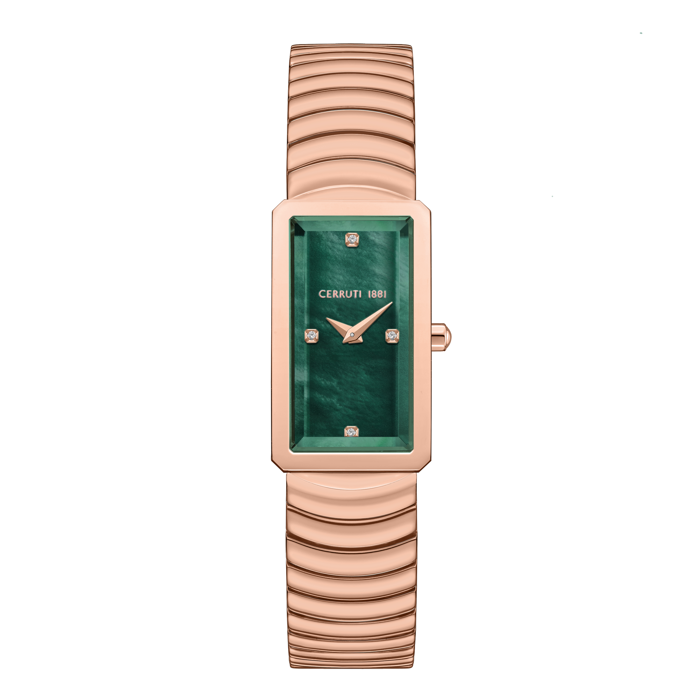 Cerruti Women's Rose Gold Watch with Green Dial & Rose Gold Bracelet