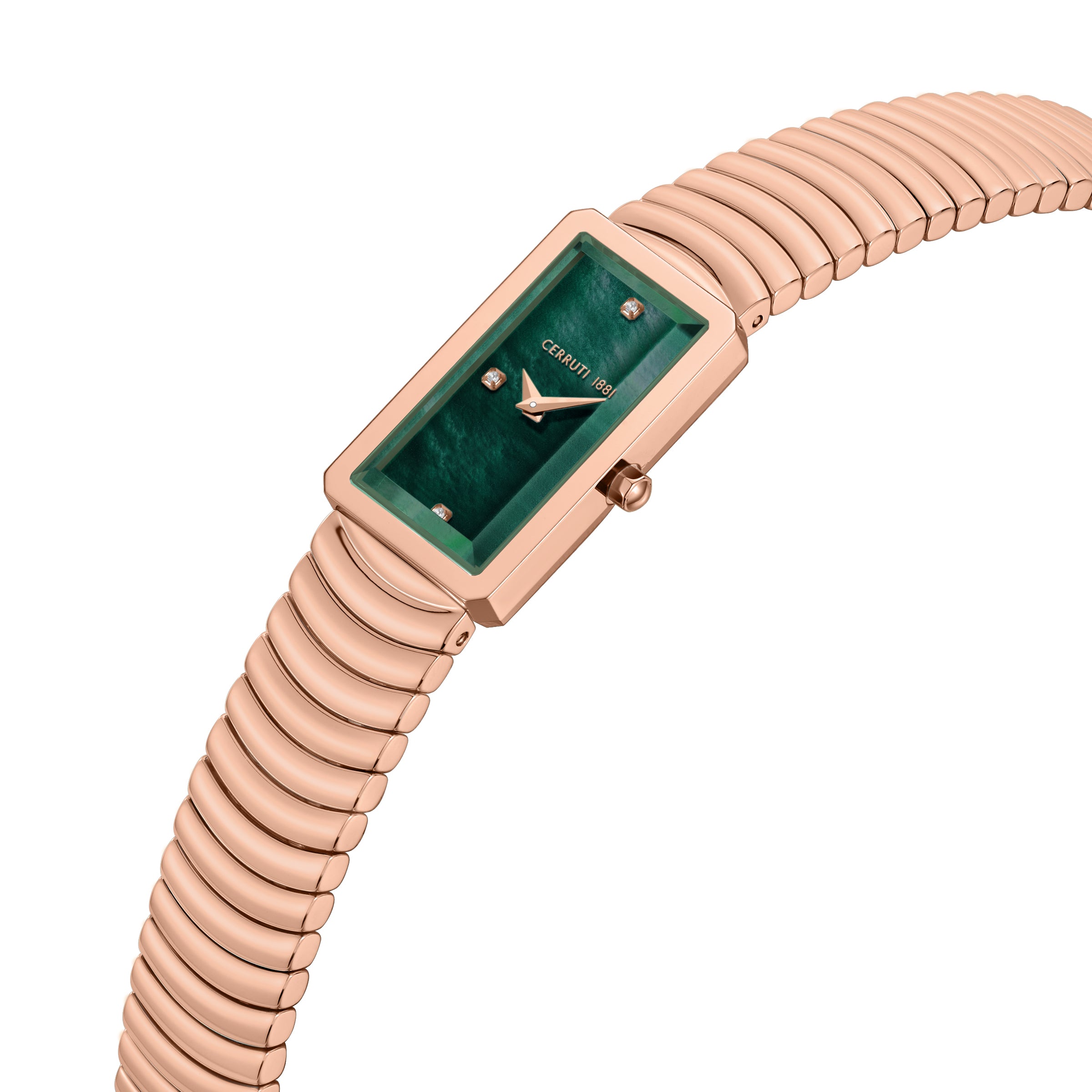 Cerruti Women's Rose Gold Watch with Green Dial & Rose Gold Bracelet