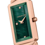 Cerruti Women's Rose Gold Watch with Green Dial & Rose Gold Bracelet