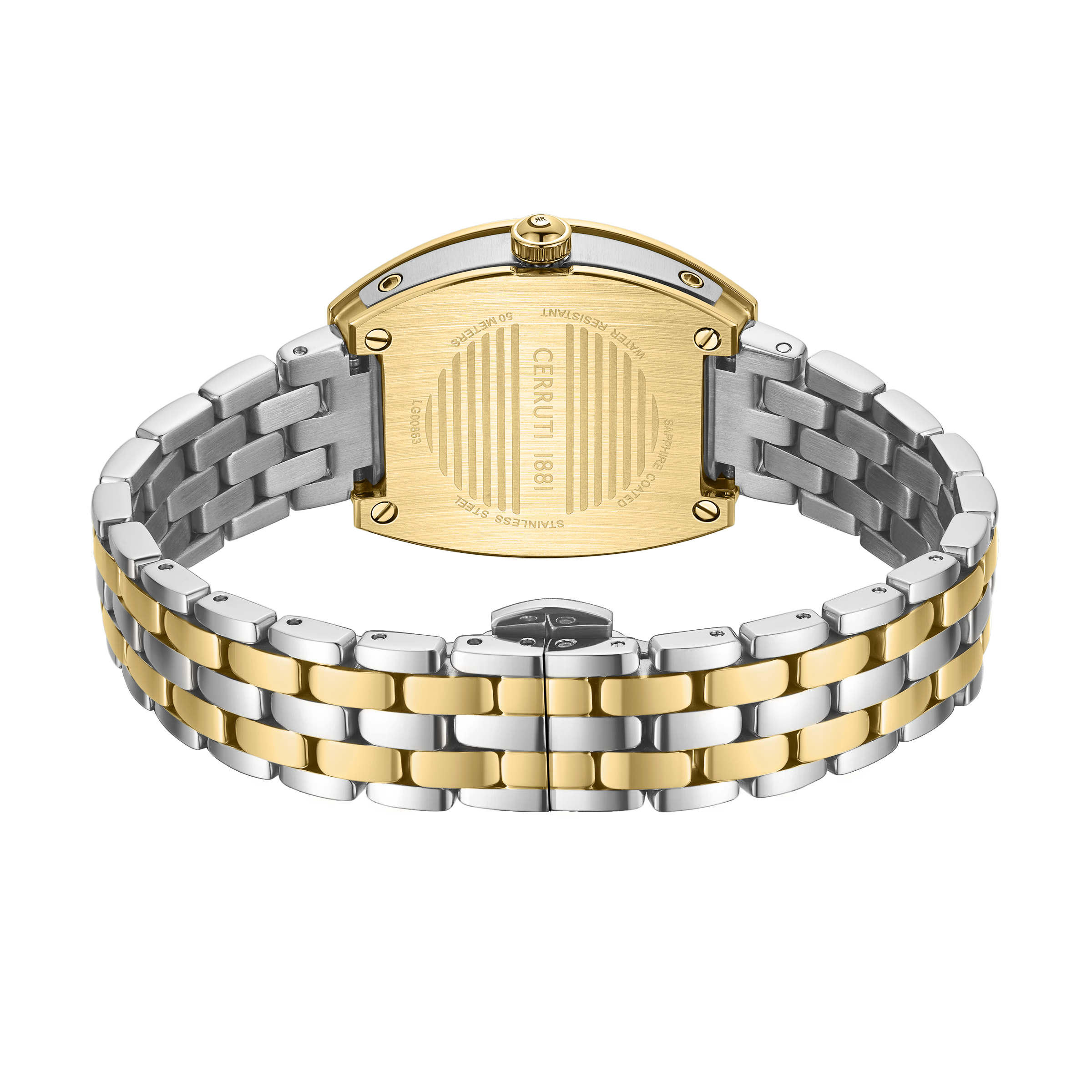 Cerruti 1881 Women’s White Mother-of-Pearl Dial Two-Tone Bracelet Watch