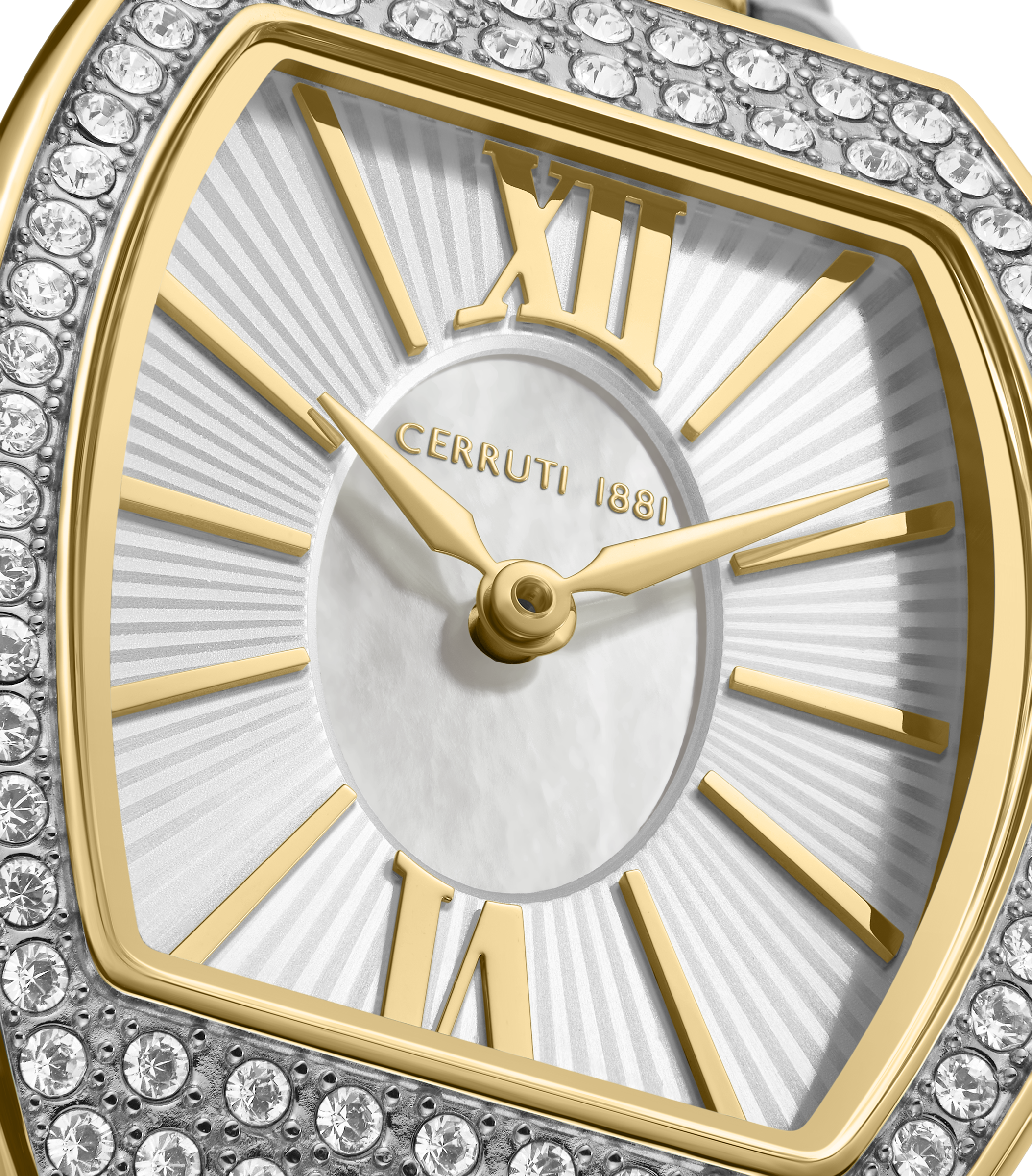 Cerruti 1881 Women’s White Mother-of-Pearl Dial Two-Tone Bracelet Watch