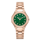 Cerruti Women's Rose Gold Watch with Green Dial & Rose Gold Bracelet