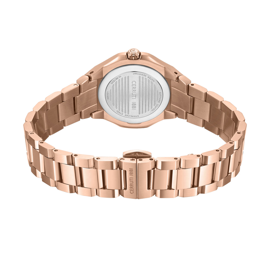 Cerruti Women's Rose Gold Watch with Green Dial & Rose Gold Bracelet