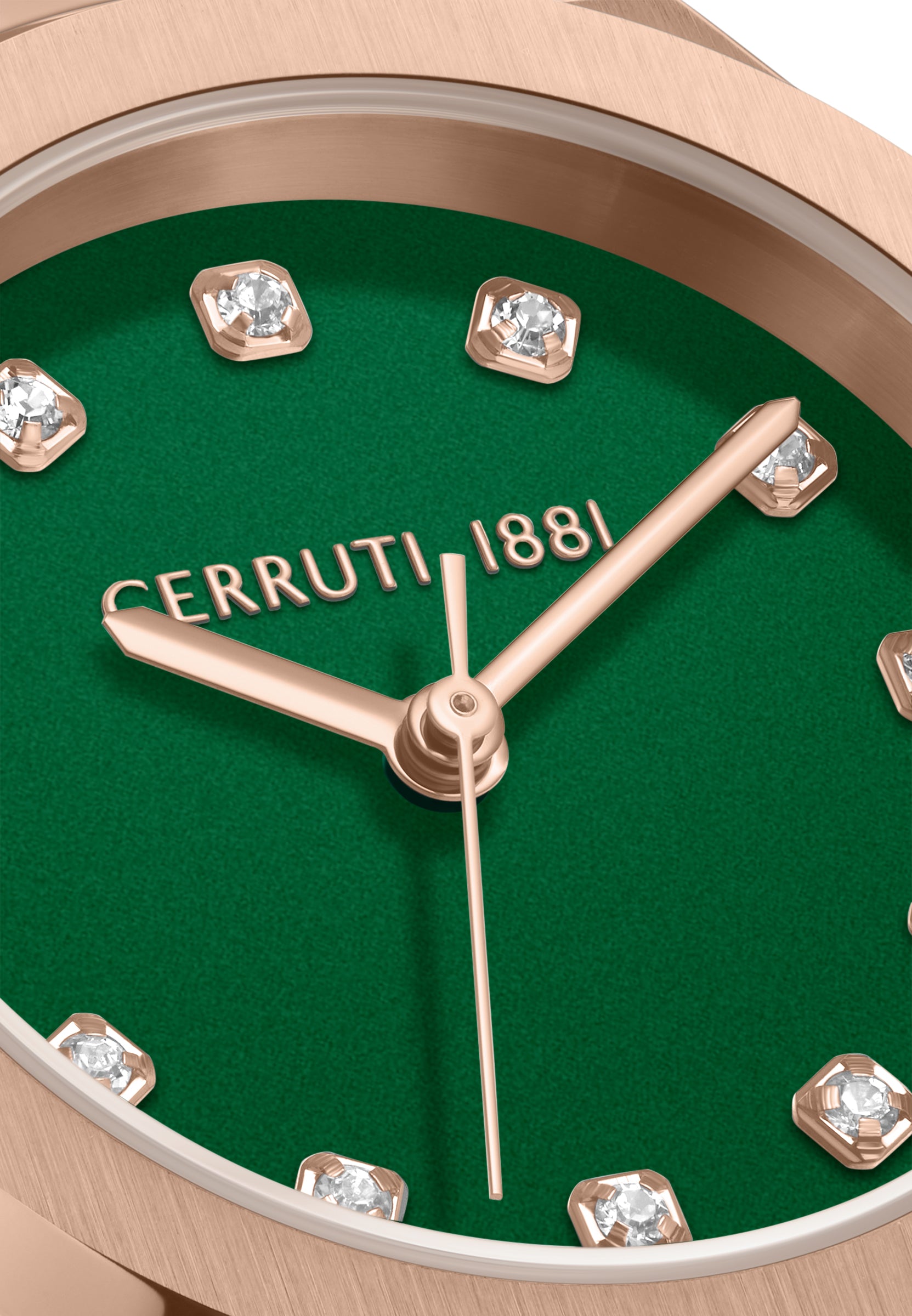 Cerruti Women's Rose Gold Watch with Green Dial & Rose Gold Bracelet