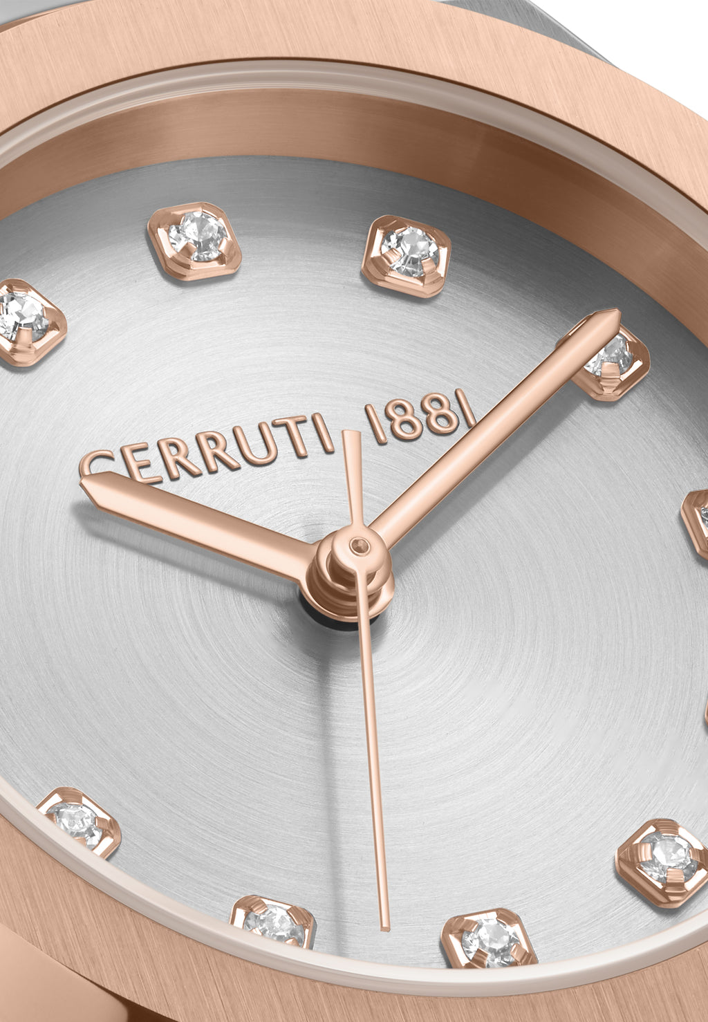 Cerruti Women's Stainless Steel & Rose Gold Watch with White Dial