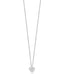 Luca Barra Ladies Steel Necklace With Heart And White Crystals