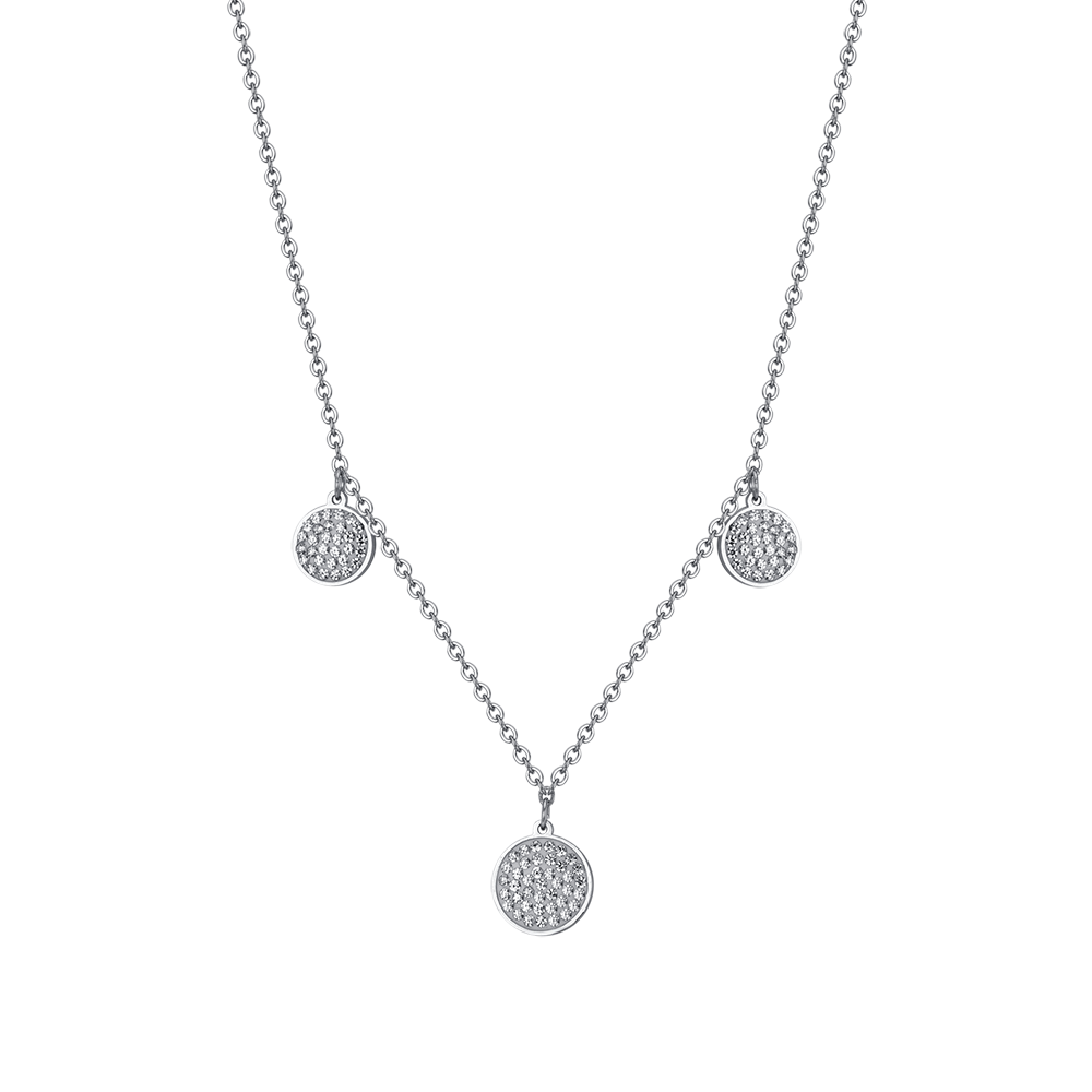 Luca Barra Ladies Necklace In Steel Round Elements