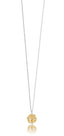 Luca Barra Ladies IP gold steel necklace with rotating rose