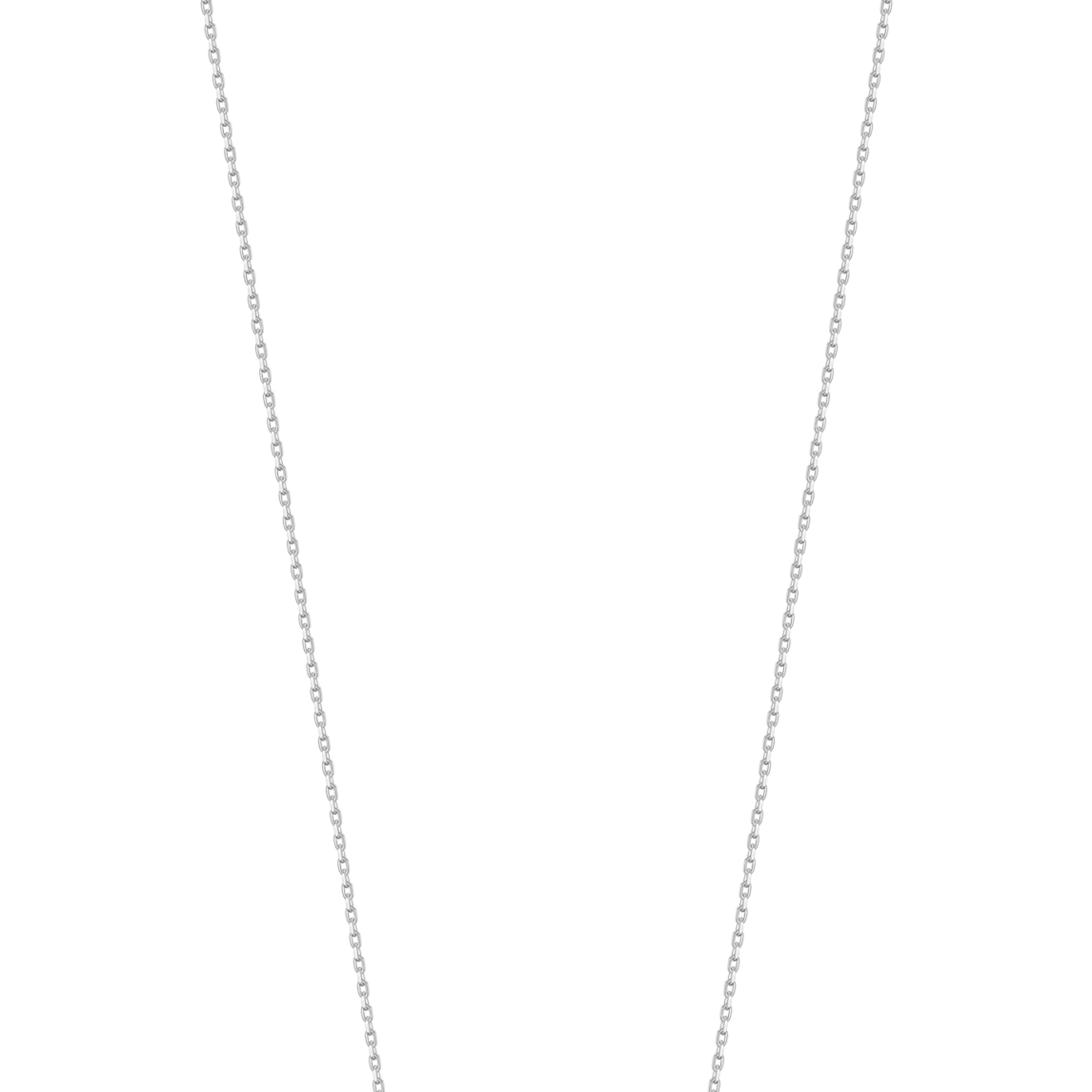 Silver-toned steel necklace with a star-shaped pendant embellished with white zircons.