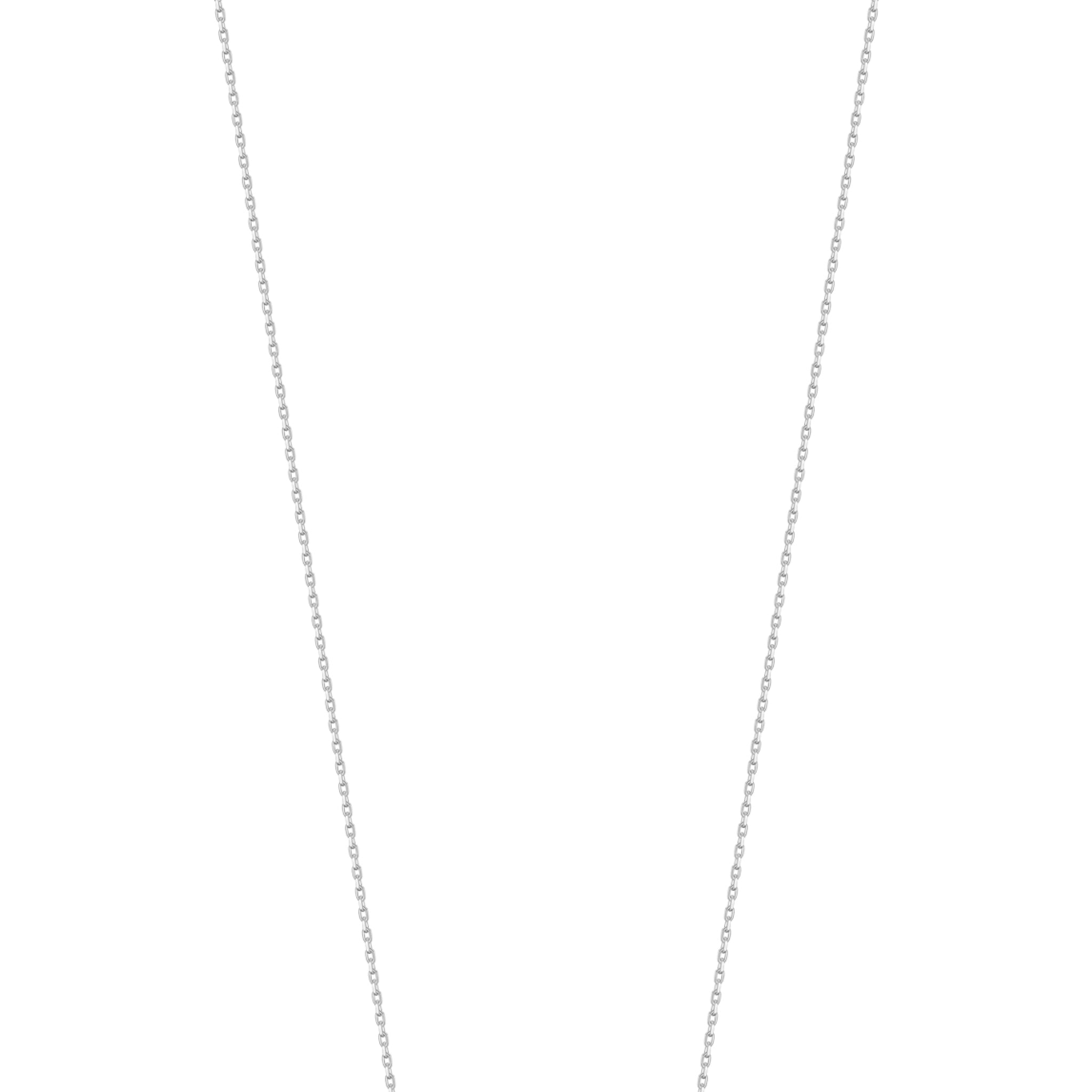 Silver-toned steel necklace with a butterfly pendant adorned with white zircons.