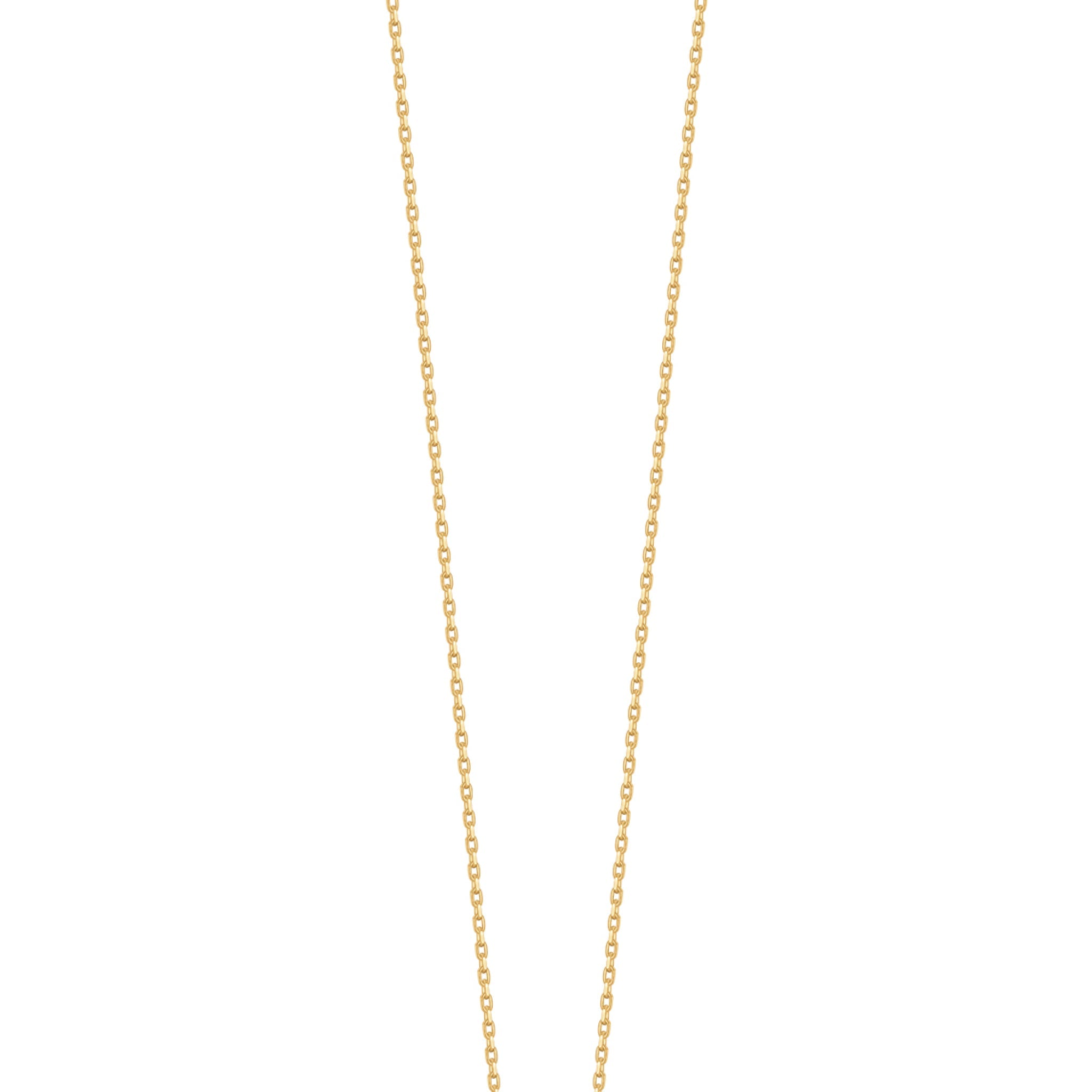 Gold-coloured steel necklace with delicate chain and multiple heart-shaped pendants embellished with white zircons.