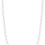 Silver-toned steel necklace composed of numerous interconnected open heart-shaped links.