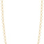 Gold-toned steel necklace featuring a continuous chain of interconnected heart-shaped links with a polished finish.