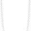 Silver-toned steel necklace with a continuous chain of hollow five-pointed star links.