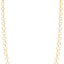 Gold-toned steel necklace with a continuous chain of open, five-pointed star links.