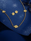 Saint Honoré Burj Gold-Tone Floral Jewelry Set