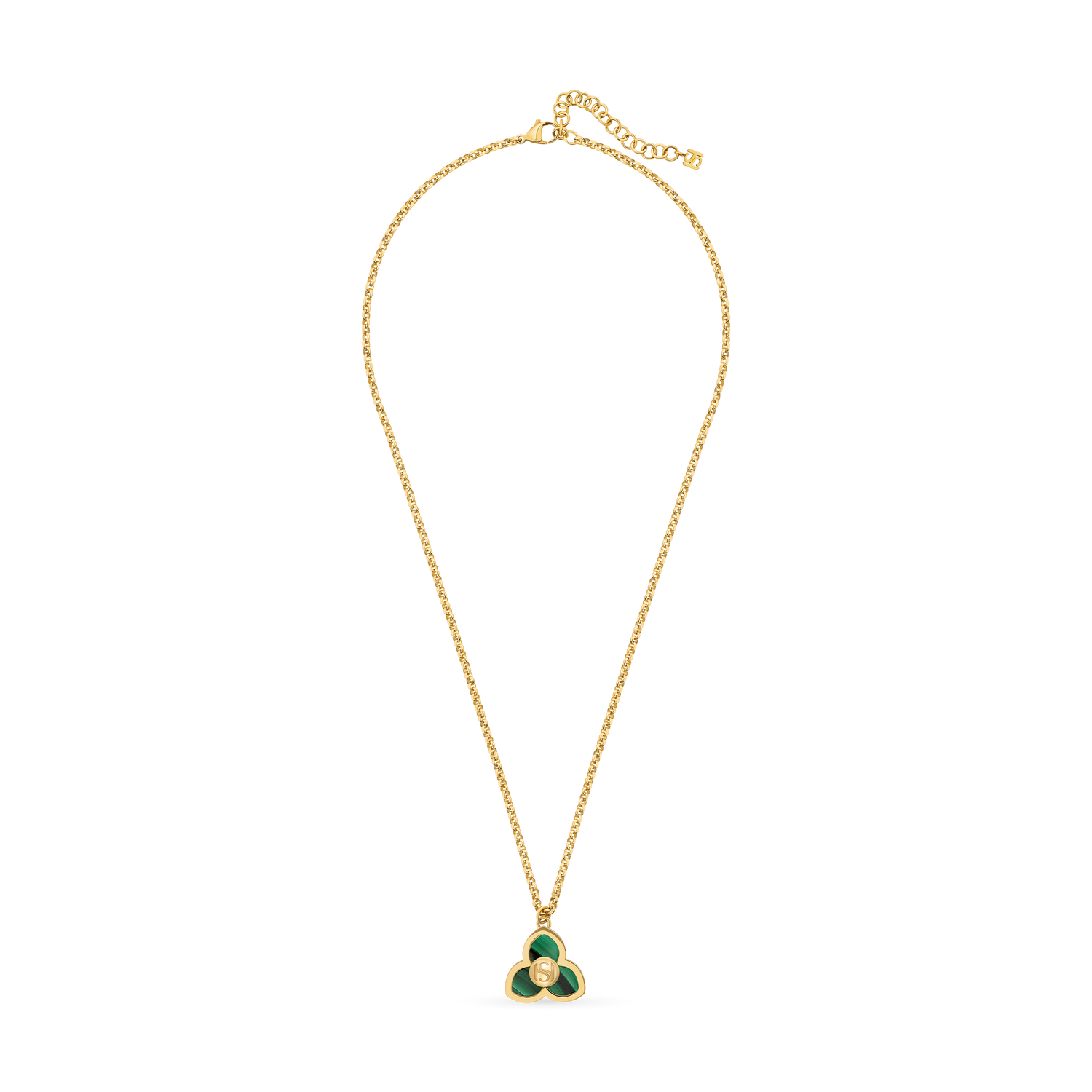 Saint Honore Burj Malachite Flow Small Necklace with SH Logo Saint Honore Burj Malachite Flow Small Necklace with SH Logo