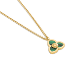 Saint Honore Burj Malachite Flow Small Necklace with SH Logo