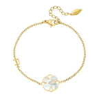 Police Clover Mop Floral Motif Bracelet