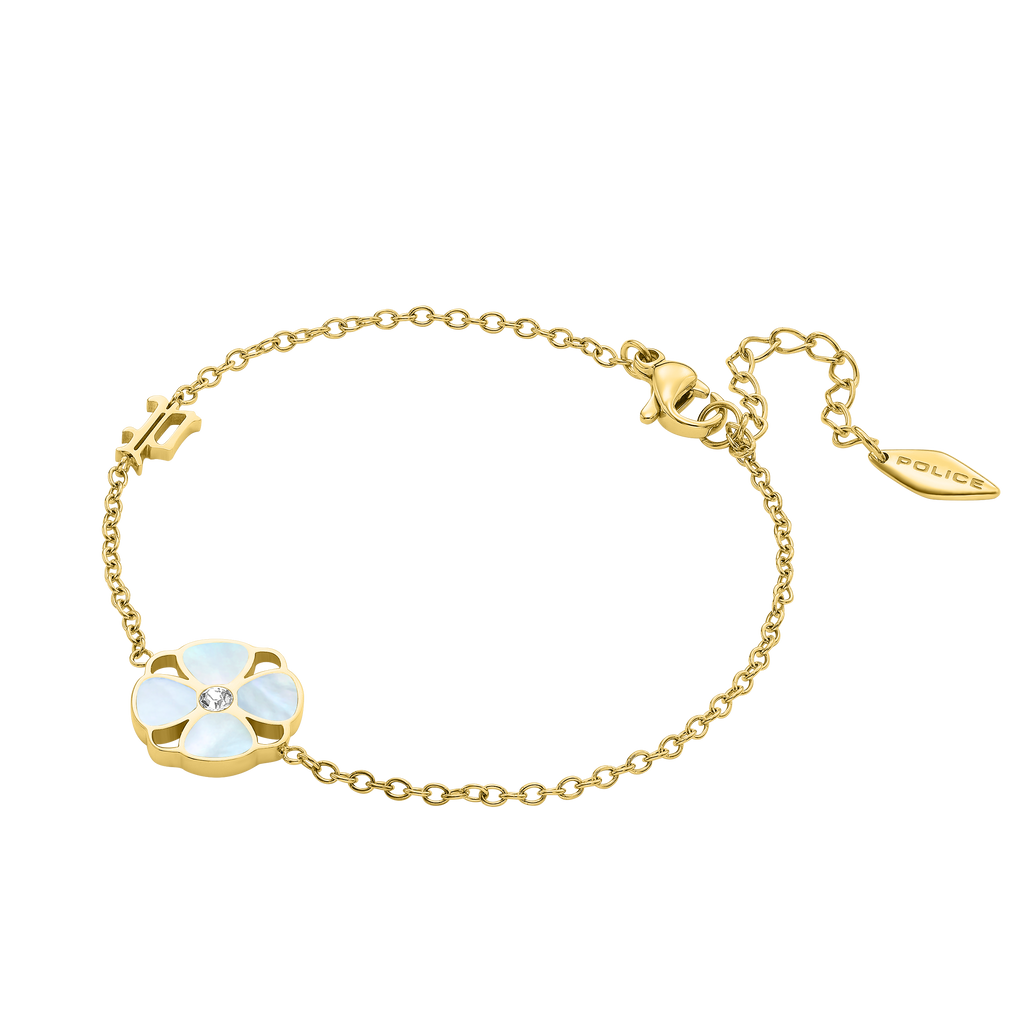 Police Clover Mop Floral Motif Bracelet