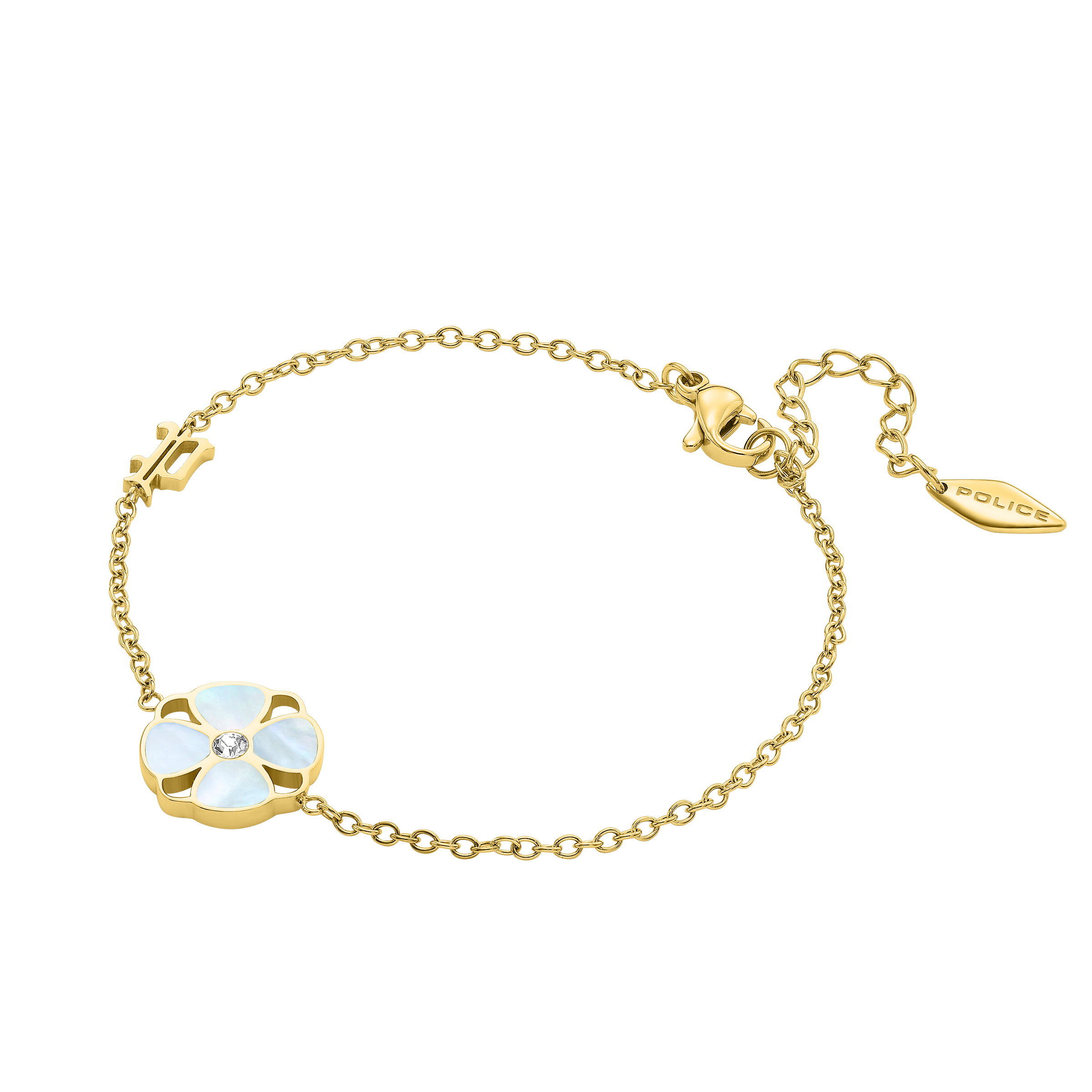 Police Clover Mop Floral Motif Bracelet
